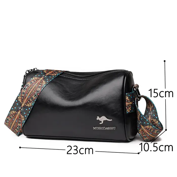 Sac à bandoulière en peau de mouton souple pour femme