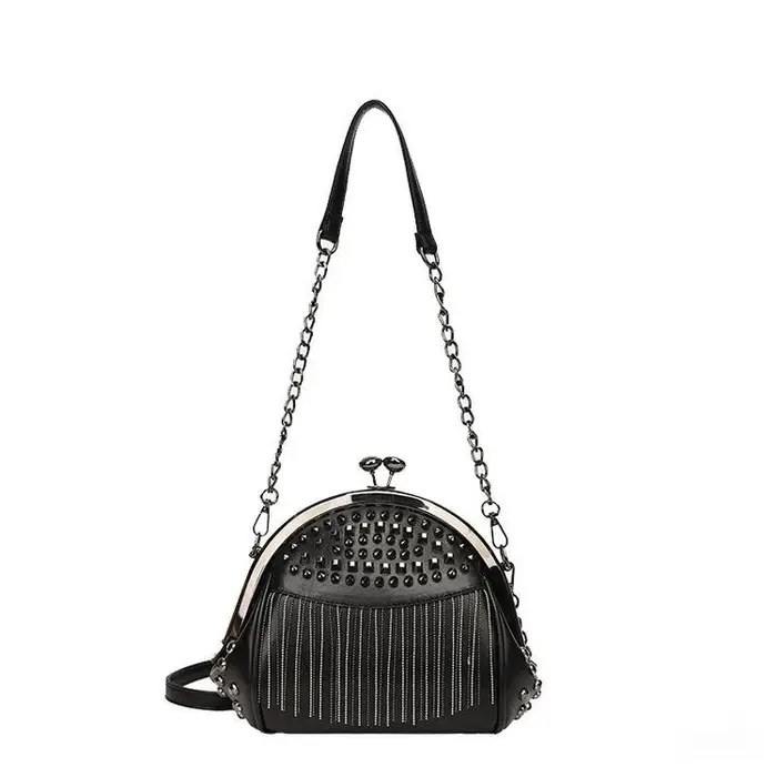 Sac à bandoulière à franges et pompons