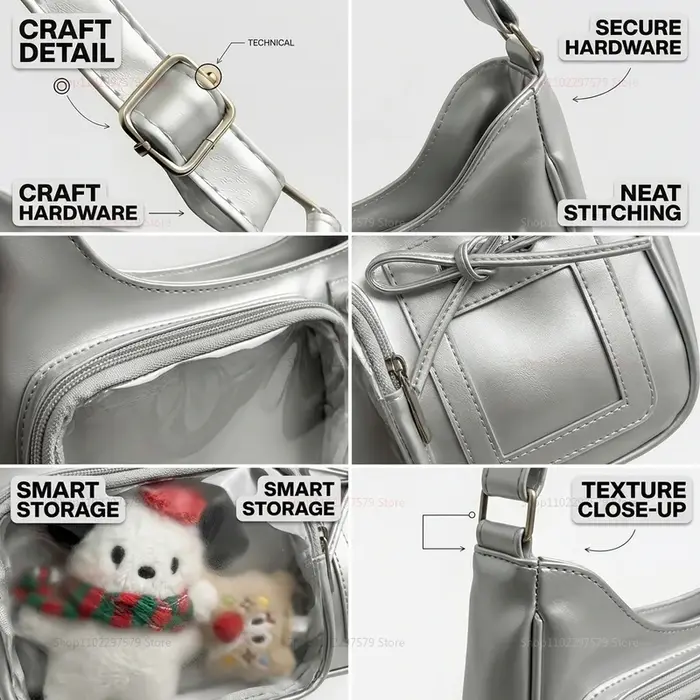 Sac bandoulière transparent pour femme