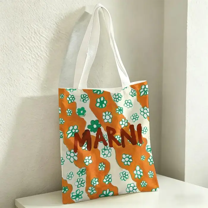 BRAND M-MARNI-iS Sacs de rangement Sac fourre-tout en toile pour femme Grande capacité Sac de course