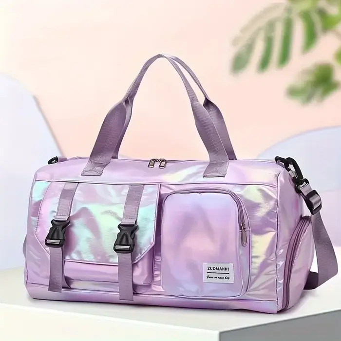 Sac polochon de voyage en nylon pour femmes de grande capacité