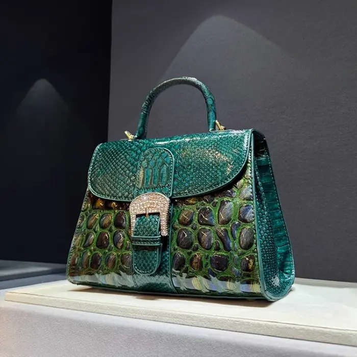 Marque de luxe 2025 sac pour femme en cuir de Crocodile nouveau sac à main épaule sacs à bandoulière pour femmes aseo Ж Galega