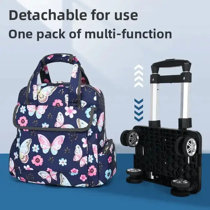 Sac polochon à roulettes pliable