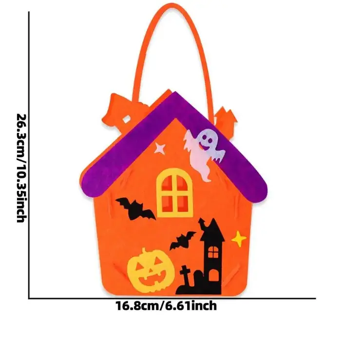 Sac fourre-tout en forme de hibou chauve-souris en feutre pour Halloween