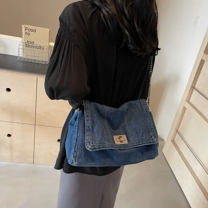 Sac à Bandoulière en Denim pour Femme