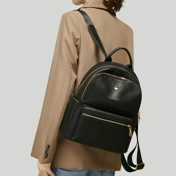 Sac à dos en cuir véritable pour femmes de la marque FOXER, sac à bandoulière de voyage tendance 202