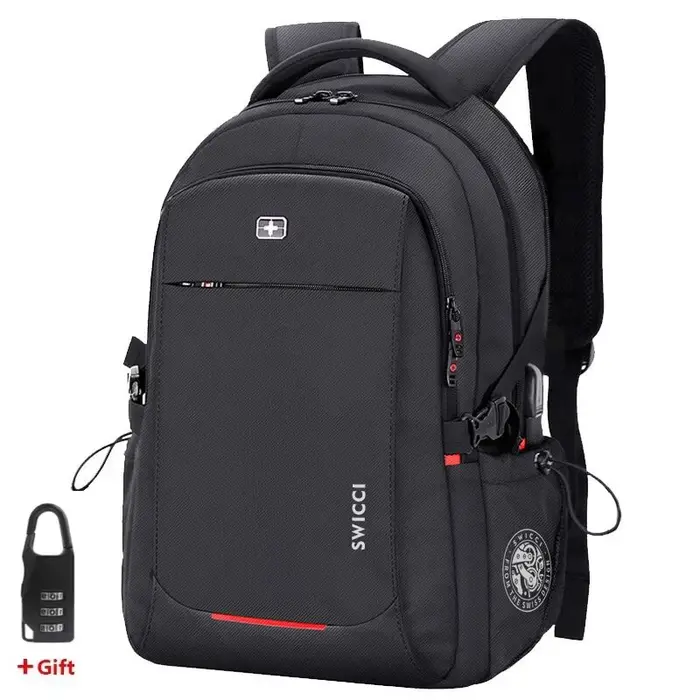 Ravel 16 17.3 pouces ordinateur portable suisse sac à dos USB charge antivol bagages d'affaires sac à dos pour hommes femmes collège sac d'école