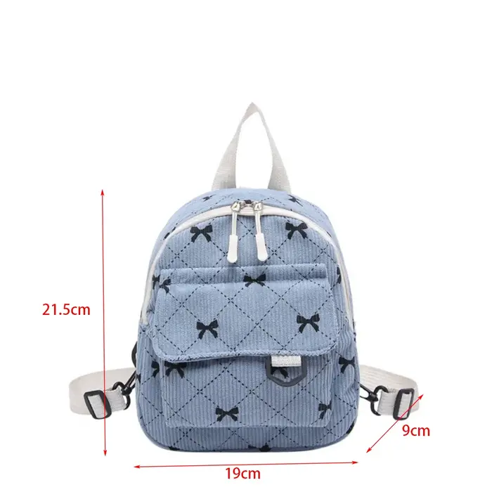 Mini sac à dos doux fille nœud papillon imprimé sac à bandoulière voyage sac de rangement cosmétique Version coréenne Ins Bookbags sac à dos décontracté