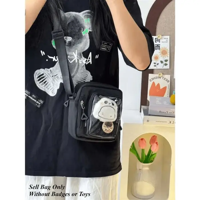 Y2K Mini Itabag femmes coréen décontracté sacs à bandoulière poche transparente petit sac