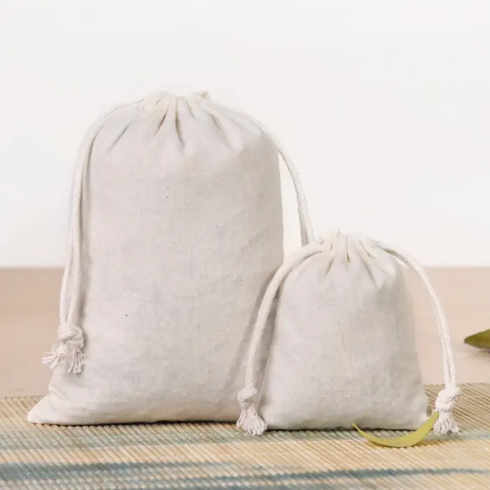 10 pièces sacs en coton cadeau pochette à cordon boîte-cadeau