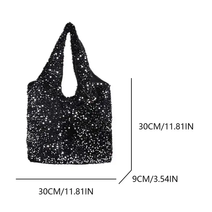 Sac fourre-tout à paillettes pour femme