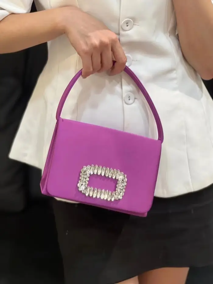 Sac carré en Satin de luxe de styliste, sac de soirée en strass brillant et diamant pour femmes, poc