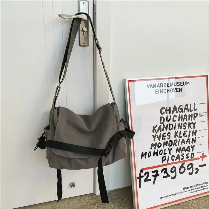Sac messager en toile dames grande capacité sacs à main sac à bandoulière jeunes filles étudiants sa