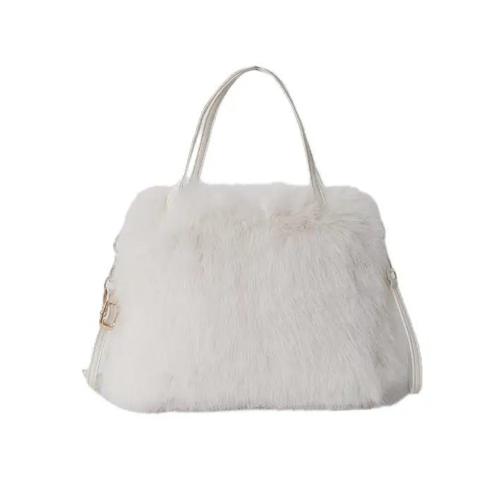 Sacs à main à pompon en fausse fourrure pour femmes, sac à bandoulière en fourrure pour dames, fourre-tout en peluche douce, sacs à bandoulière, mode hiver, nouveau cadeau 2025
