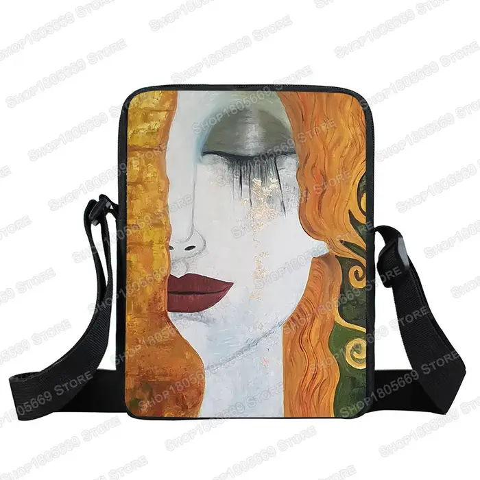 Peinture à l'huile larme/bande femmes sac à main Gustav Klimt dames Canves sac à bandoulière fille s