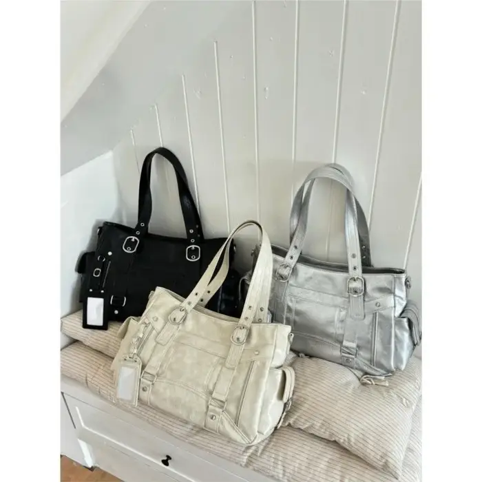 JIAERDI doux Cool fille chaude sous les bras sac dames en cuir carré grande capacité sac fourre-tout femmes Harajuku Luxe sac à bandoulière Y2k
