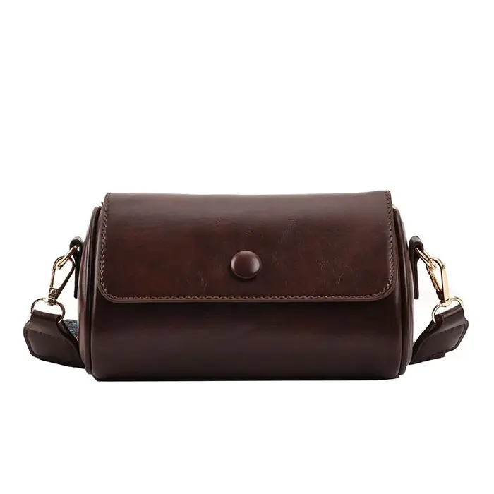 Sac cylindrique vintage 2025 pour femme – Design de petite niche