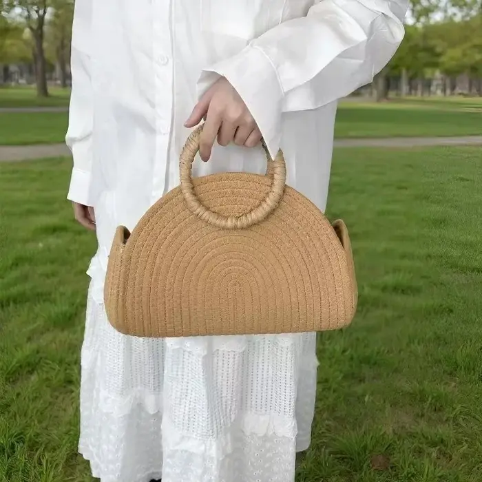 Sac à main tissé tendance 2026 pour femme – Sac bandoulière mini polyvalent et spacieux