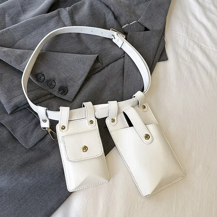 Sac de taille de styliste pour femmes, sac de ceinture d'été, sac de téléphone tendance couleur bonb