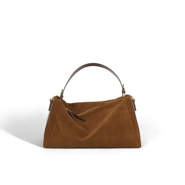 2026 hiver mat daim cuir fourre-tout haut de gamme tout-match peau de vache oreiller sac à bandoulière pour les femmes Chic grand dames sac à main Camel