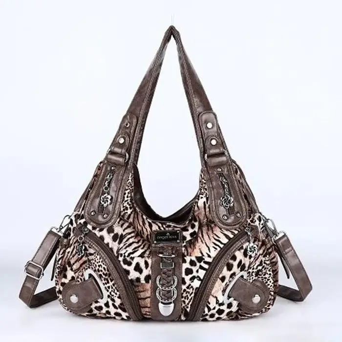 Sac à main pour femme Angel Kiss, grand sac à bandoulière pour femme, imprimé léopard, sac fourre-to