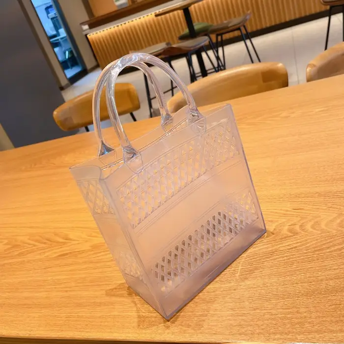 Été nouveau Sac de plage PVC caoutchouc étanche plage voyage pique-nique panier de rangement femmes 