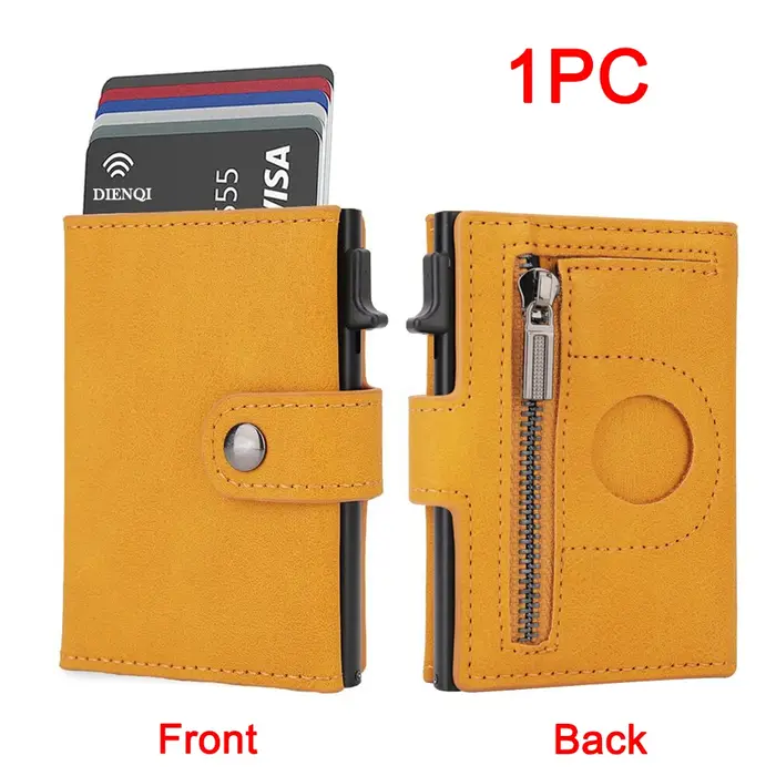 Portefeuille de luxe en fibre de carbone Rfid pour hommes, mini porte-cartes de crédit, tracker d'ét