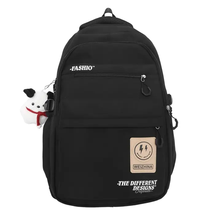 Sacs à dos patchwork avec fermeture éclair pour femme, sac à dos antivol, nylon décontracté, haute c