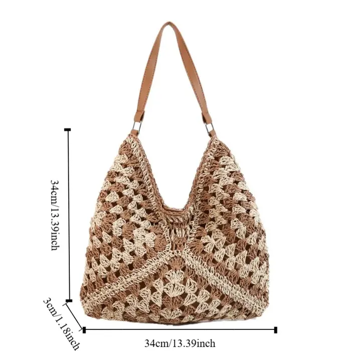 Sac à bandoulière en paille tressée tendance pour l'été