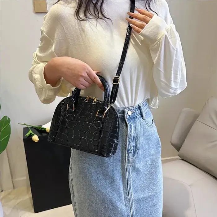 Sac à main rétro en cuir PU pour femme