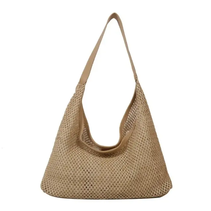 Sac en paille tressé uni mignon