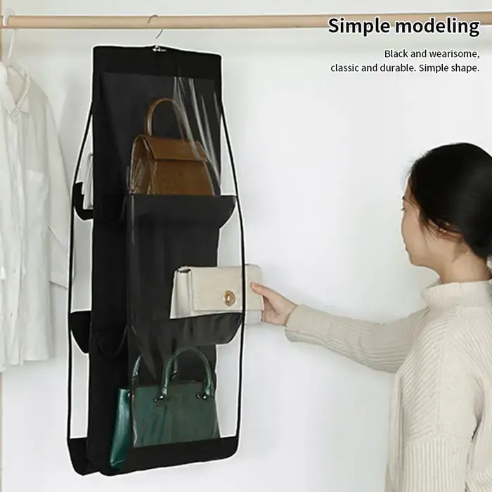 Sac à main noir pliable Oxford grill