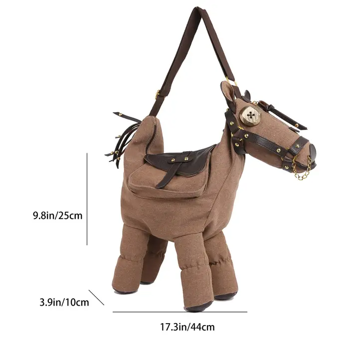 Sac à main Oxford en forme de cheval pour femme