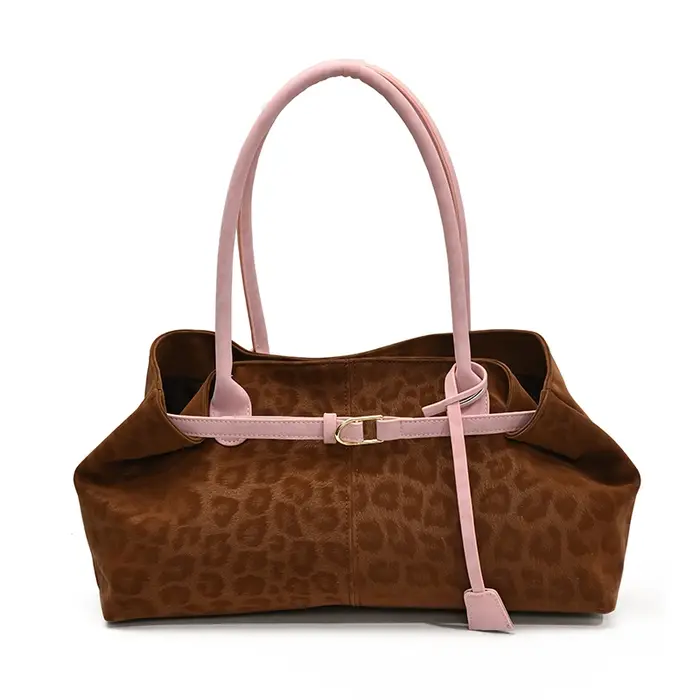 LEFTSIDE – sacs à bandoulière léopard en cuir PU pour femmes, fourre-tout tendance de marque de luxe