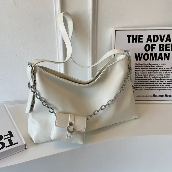 Sac fourre-tout en cuir PU avec mini sac à main pour femme, sac à provisions, sac à main à poignée s