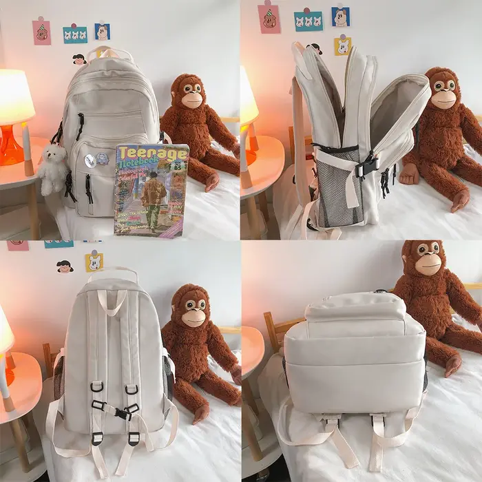 Mode grand étudiant sac à dos nouveau Badge sac à dos filles sac d'école haute capacité femmes sac à dos femme mignon loisirs voyage Mochila