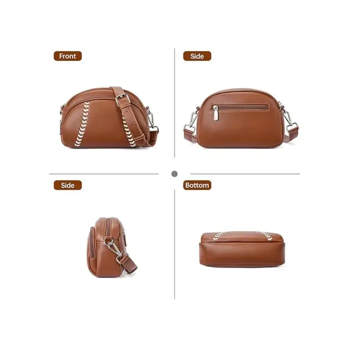 Nouveau sac à bandoulière en cuir de Style Baseball populaire rétro