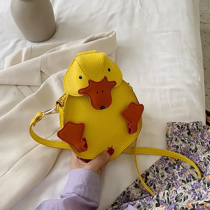 Sacs à main de canard de dessin animé pour filles populaires, sac à bandoulière en forme de canard p