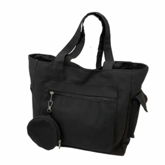 Sac à bandoulière uni pour femme, grand sac fourre-tout simple et léger pour étudiante, sac à main p