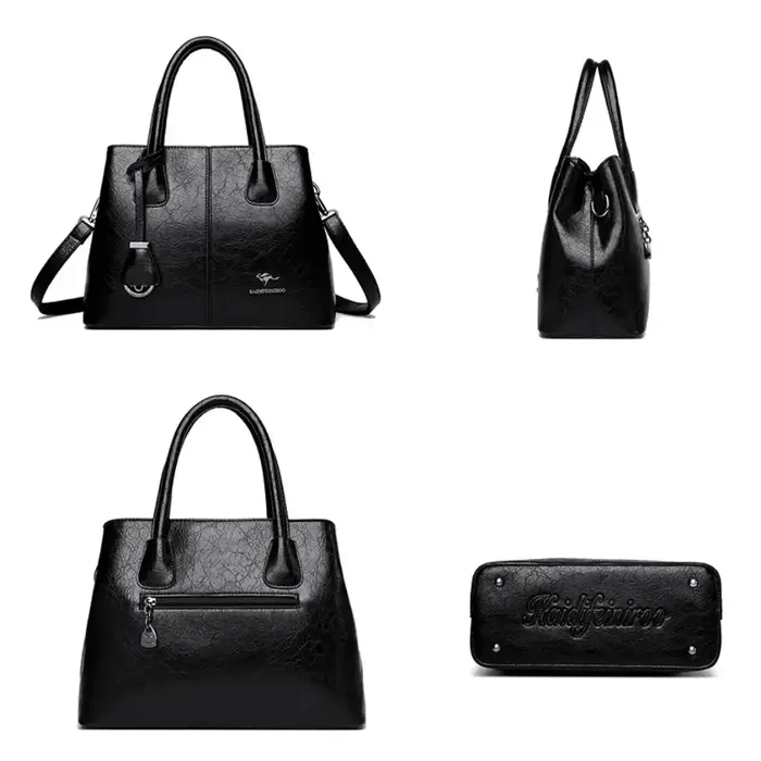 Sacs à main en cuir souple de marque authentique pour femmes, grands sacs fourre-tout, sacs à bandou