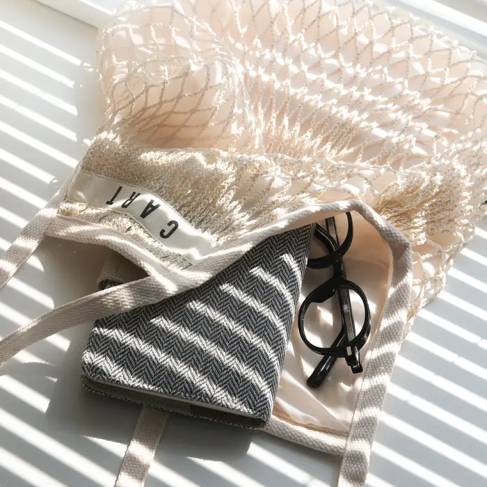 Sac en coton biologique en maille avec nom personnalisé