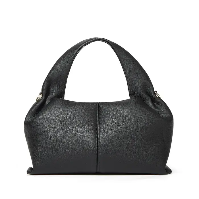 Sac nuage simple à motif litchi pour femme, petit sac à main doux et infroissable, style délicat pou