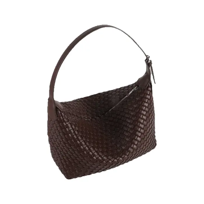 Sac bandoulière en cuir tressé à la main pour femme – Design élégant