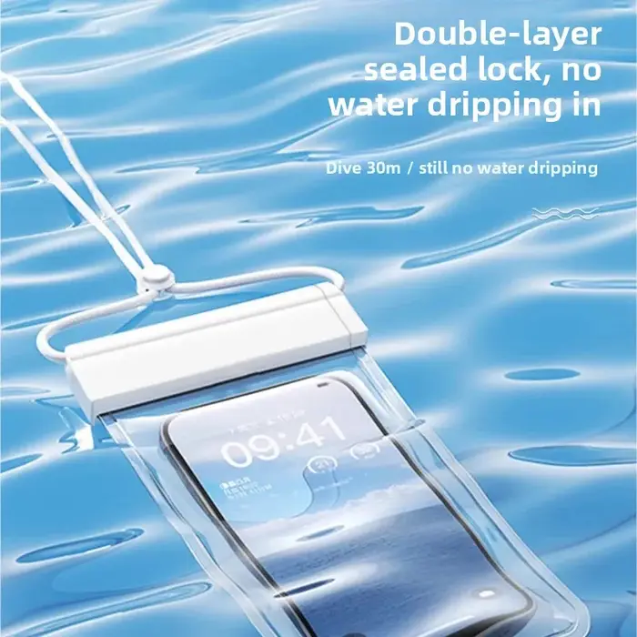 Pochette étanche IPX8 transparente pour la natation
