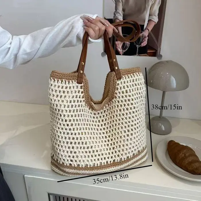 Sac de plage au crochet pour femme