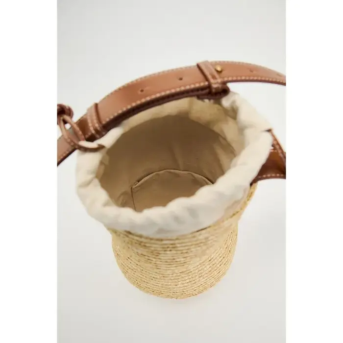 Sac à bandoulière tissé en forme de gourde pour femme