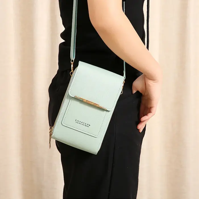 Sac à bandoulière en cuir souple pour femme
