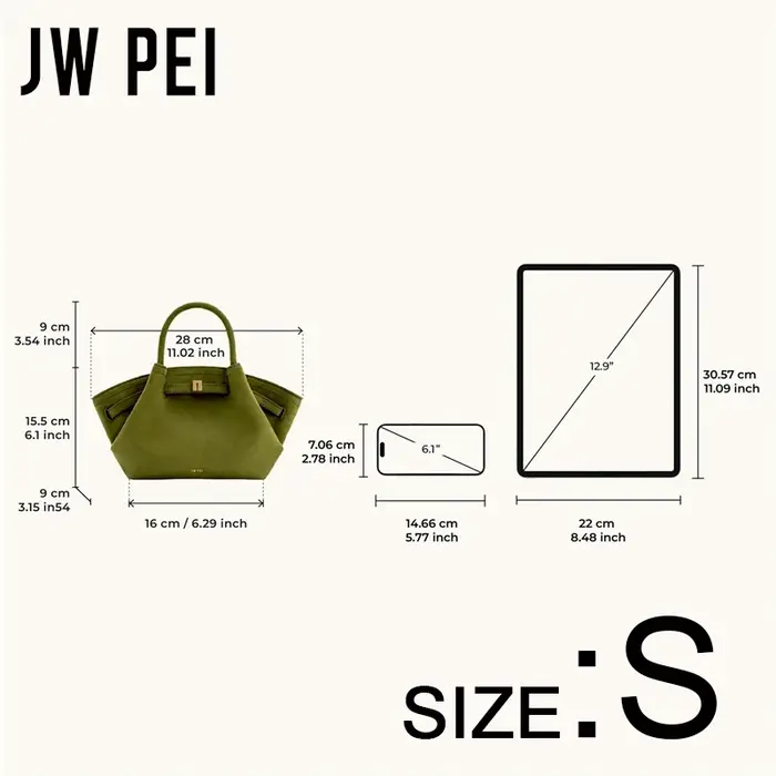 Sac à main pour femme JW PEI avec boucle dorée, style rétro de luxe léger, grande capacité, essentie