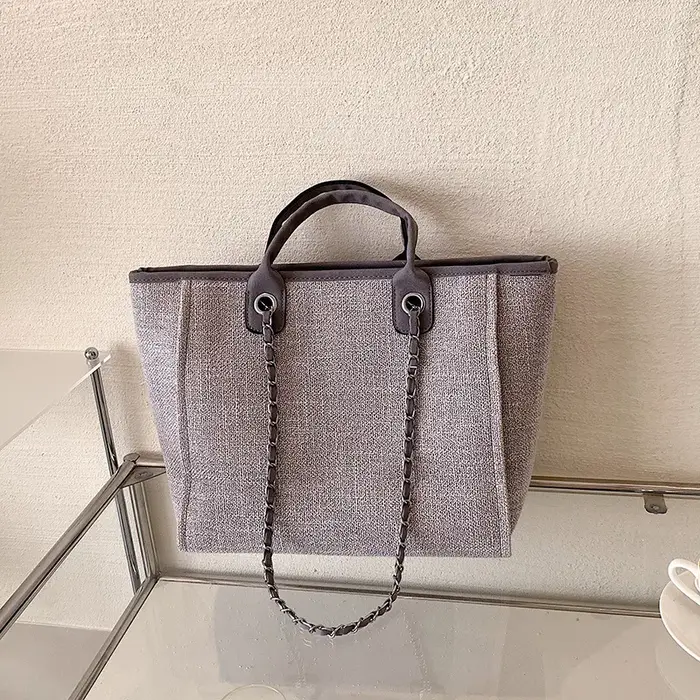 Nouveau sac seau européen américain 2025 marée femme grande capacité poche simple épaule diagonale chaîne sac fourre-tout