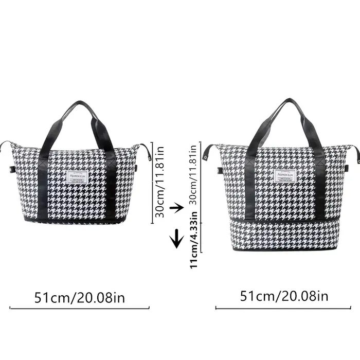 Sac de voyage à main à motif imprimé tendance